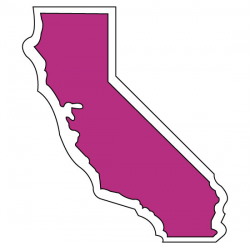 3.5x3 Custom California Shaped Magnets 20 Mil - State Shaped Magnets ...