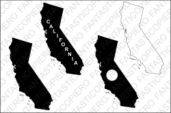 California map SVG files for Silhouette | Design Bundles
