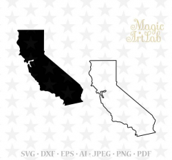 California state svg, California silhouette svg, California ...