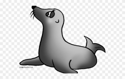 Seal Clipart Simple Cartoon - Hawaiian Monk Seal Clip Art ...