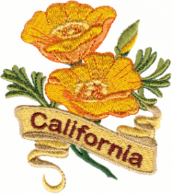 California State Flower (California Poppy) Embroidery Design by ...