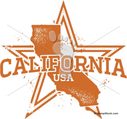 Vintage California State Star Clip Art | StompStock - Royalty Free ...