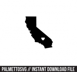 California svg dxf jpeg png file stencil monogram frame silhouette ...