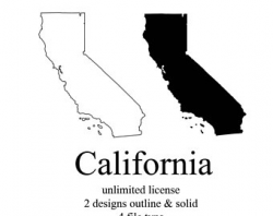 California outline | Etsy