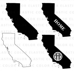 California state svg files - California clipart - California outline  digital download vector files svg, png, dxf, eps