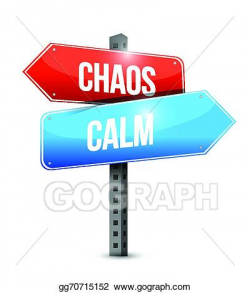 Vector Stock - Calm and chaos sign illustration. Stock Clip Art ...