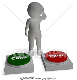 Stock Illustration - Calm panic buttons show panicking or calmness ...