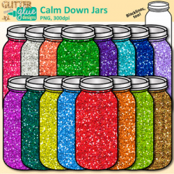 Calm Down Jars Clip Art: Mindfulness & Sensory Bin Graphics {Glitter Meets  Glue}