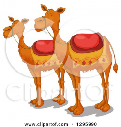 Camel clipart two - Pencil and in color camel clipart two