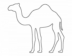 Camel pattern. Use the printable outline for crafts, creating ...