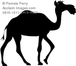 Clip Art Image of a Camel Silhouette