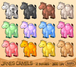 Kawaii Camels Clipart by @Graphicsauthor | Graphics | Pinterest ...
