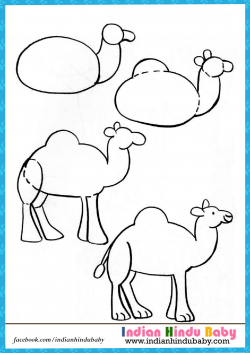Simple Drawing For Kid Teach Your Kid To Draw 'camel' With Simple ...