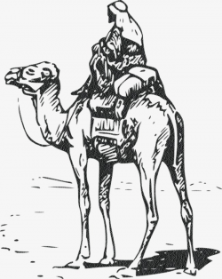 Hand-painted Camel People, Sketch Camel, Egyptian People, Sketch PNG ...
