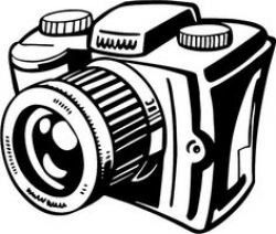 Camera clipart black and white free clipart | Cricut cut files ...