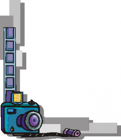 Camera clipart border - Pencil and in color camera clipart border