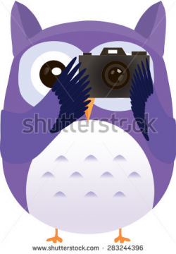 Camera clipart owl - Pencil and in color camera clipart owl