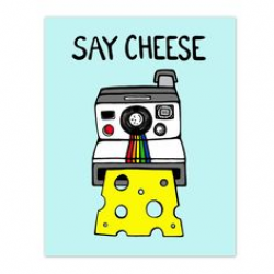 Camera illustration art quote Smile and say cheese. via Etsy ...