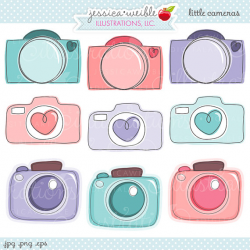 Little Cameras Cute Hand Drawn Digital Clipart Commercial