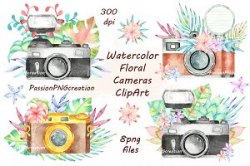 Watercolor camera Photos, Graphics, Fonts, Themes, Templates ...