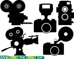 Old Camera Cutting File SVG Monogram Clipart Silhouette school ...