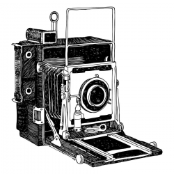 28+ Collection of Vintage Camera Clipart Black And White | High ...