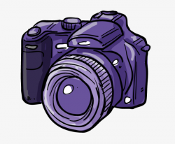 Cartoon Hand Painted Purple Slr Camera Icon, Cartoon Camera, Hand ...