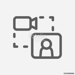 Stream video vlog icon line symbol. Isolated vector illustration of ...