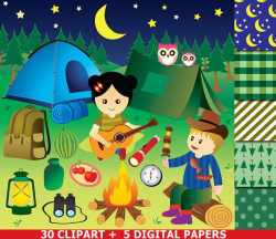 14 best Camping - Mixed Sets images on Pinterest | Camping clipart ...