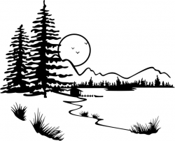 camping clipart black and white 2 | Clipart Station
