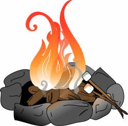 Camp Fire clipart fire pit - Pencil and in color camp fire clipart ...