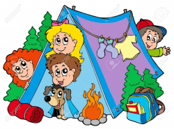 Kids Camping Clipart | Pendaki Keren