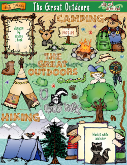 Camping & woodland clip art created by DJ Inkers - DJ Inkers