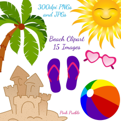 Beach Clipart Clip Art, Summer Vacation Travel Clipart Clip Art ...