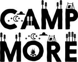 Camping background tent moon icons black words decoration vectors ...