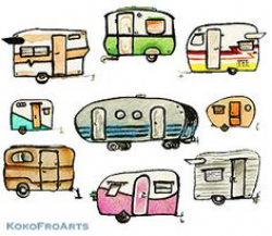 Travel Trailers Print by KokoFroArts on Etsy, $7.50 Canned ham ...