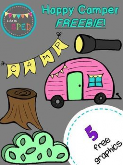 Happy Camper Freebie!! Clipart | Bulletin boards | Camping ...