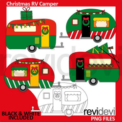 Christmas RV Camper Clipart — mygrafico