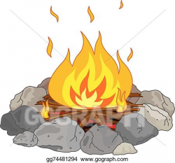 Vector Illustration - Campfire. Stock Clip Art gg74481294 ...
