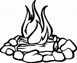 Campfire Black And White Fire Pit Clipart Cliparts Others Art With ...