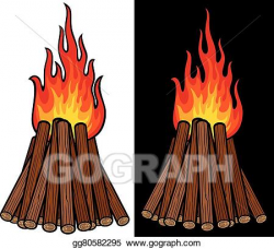 EPS Vector - Big bonfire. Stock Clipart Illustration gg80582295 ...