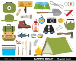 Camping Clipart Campfire Clipart Outdoor Clipart Camping