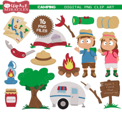 Untitled — Camping Clipart, Campfire Clip Art, Cute outdoor...