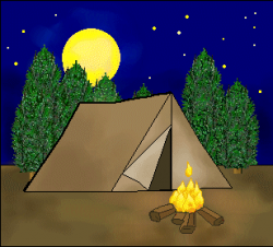 Campfire clipart family camping - Pencil and in color campfire ...