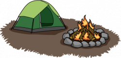 Tent clipart campfire - Pencil and in color tent clipart campfire
