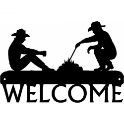 Campfire western Welcome Sign