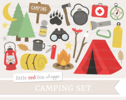 Camping Clipart, Tent Clip Art, Campfire Clipart, Lantern Clipart ...
