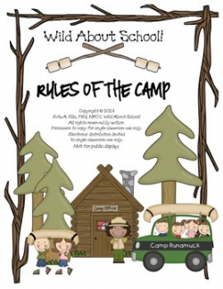 Camping Rules of the Camp Classroom Sign Set by Wild About School