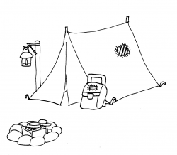 28+ Collection of Simple Camping Tent Drawing | High quality, free ...