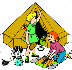 Spring Camping Clipart - Modern Clipart •